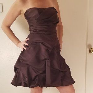 Sexy Strapless Brown Formal Dress